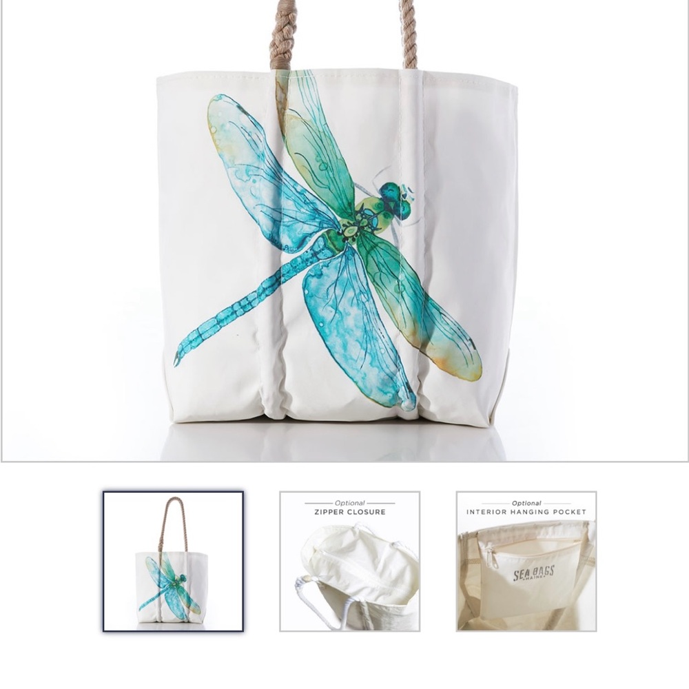 NWT Sea Bags brand medium dragonfly tote